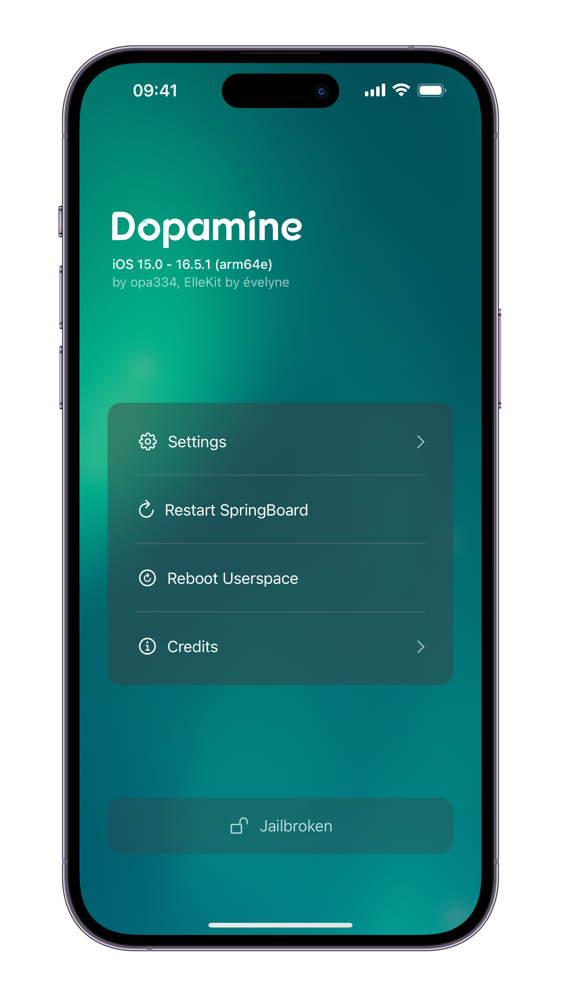 官方dopamine多巴胺无根越狱支持A12 - A15 iOS 15.0 至 15.4.1 的设备